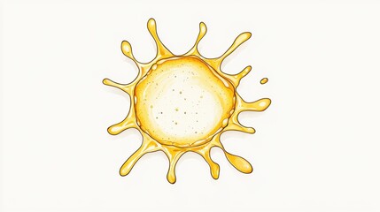 Canvas Print - yellow sun splash with bright hues and dynamic imagery design