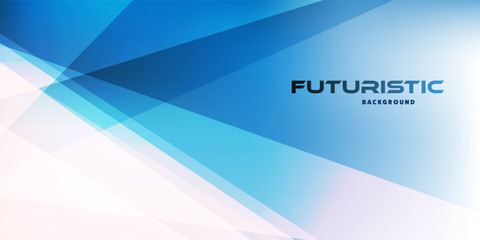 Wall Mural - a futuristic background with abstract geometric shapes in blue, yellow, white. clean lines and a dyn