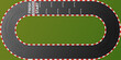 © antoniofrancois - Circuit finish line racing background top view illustration. Kart Car racing on an asphalt road. Vector