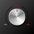 © antoniofrancois - 3d realistic metallic control knob vector illustration