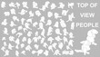 © まこと - Top of view people architectural vector illustration