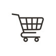© Svetlana Borisova - A minimalistic line art icon of a shopping cart, styled as a simple interface icon
