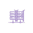 © Svetlana Borisova - A minimalistic line art icon of a data center (servers), styled as a simple interface icon.
