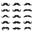 © firoz - Vector Black silhouettes mustache icons. with white background