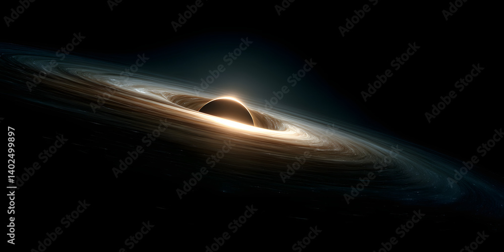 Cosmic Abyss: A Colossal Black Hole's Violent Pull in Deep Space ...