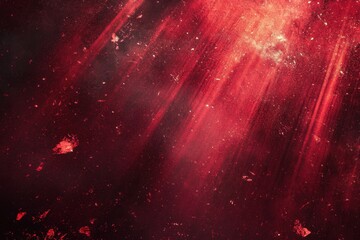 Wall Mural - red atmospheric streaks illuminated by light in the dark background