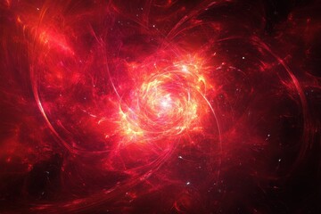 Wall Mural - glowing fiery swirling energy emanating from a celestial bright source