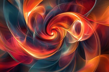 Wall Mural - abstract colorful swirling shapes form a captivating visual display of light