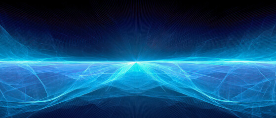 Wall Mural - A blue and white background with a blue wave