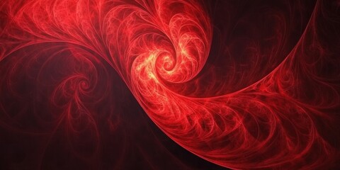 Wall Mural - abstract red spirals with artistic details and gradients in the darkness