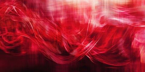 Wall Mural - an abstract image showcasing flowing red and white textured elements