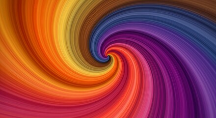 Poster - A colorful spiral with a rainbow of colors