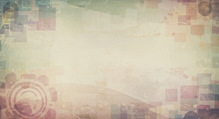 Poster - A colorful background with a white border
