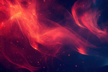 Wall Mural - abstract fiery wisps of color flowing through the darkness gracefully