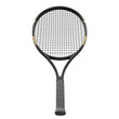 © Pixel Corner - Professional 3D Black Tennis Racket with Textured Grip PNG Cutout.