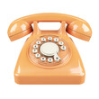 © photoshop #11320770 - Retro Peach Rotary Phone Nostalgic Telecommunication Device with Classic Design