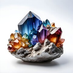 Wall Mural - Vibrant Gemstone Cluster