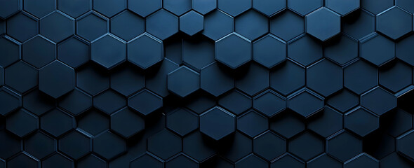Wall Mural - blue background with dark blue hexagons