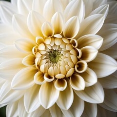 Wall Mural - Close-up of a Cream Dahlia Flower