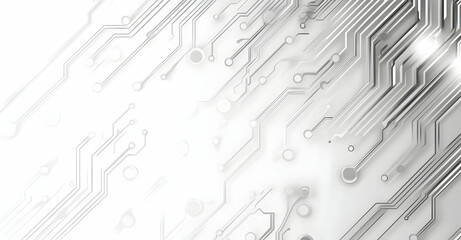 vector white background with gray circuit board lines and patterns for technology or digital vector 