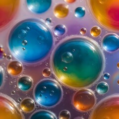 Wall Mural - Abstract Colorful Oil Bubbles