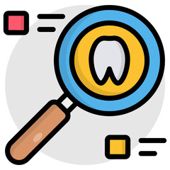 Wall Mural - Premium download icon of search tooth