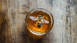 © Dewarty - Whimsical Happy Bee in a Surreal Honey Chaos