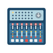 © MAHMUDA  - Sound Mixing Console Icon Representing Audio Production and Music Engineering