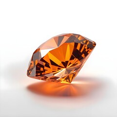 Wall Mural - Orange Gemstone, Sparkling Diamond