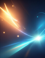 Wall Mural - abstract blue background with rays - abstract blue background with light flashes - generative ai