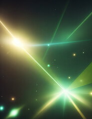 Wall Mural - abstract light background - abstract green background with light flashes - Generative AI