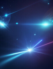 Wall Mural - abstract blue background - abstract blue background with light flashes - Generative AI