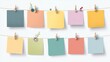 © Echt&KIreativ - Colorful sticky notes hanging on a string evoke brainstorming sessions and creative planning