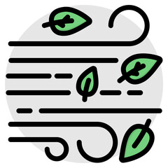 Wall Mural - an icon design of wind blowing