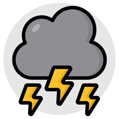 creative design icon of thunderstorm