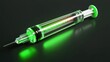 © embun - A futuristic green and glowing syringe presented on a dark surface