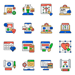 Set of Designing Flat Icons

