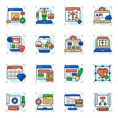 Set of Designing Flat Icons

