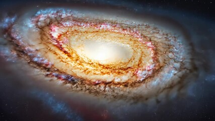 Wall Mural - Breathtaking spiral galaxy with bright center and intricate swirling arms, a captivating cosmic spectacle of celestial beauty.