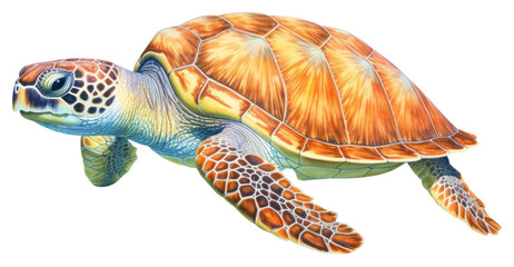 Wall Mural - png sea turtle reptile drawing animal.