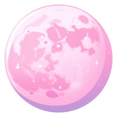 Wall Mural - png full moon pixel sphere shape