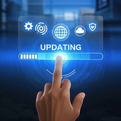 update software application upgrade technology concept. software update or operating system, patch u