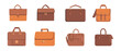 © Muhammad - Collection of leather briefcase vector illustration for business design
