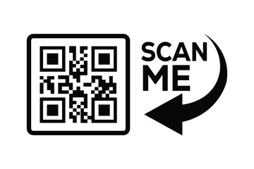 qr code scan icon set. scan me frame. qr code scan for smartphone. qr code for mobile app, payment a