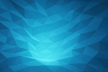 Wall Mural - polygonal surface with a gentle inward fold showcasing a gradient blue tones by structured light and