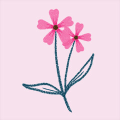 Wall Mural - a many  beautiful flowers design art doodle 