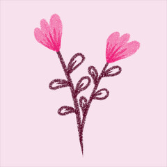 Wall Mural - a beautiful flowers design doodle