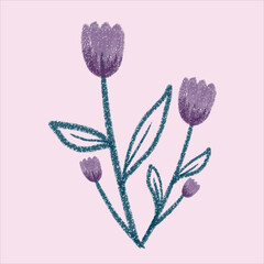 Wall Mural - a many  beautiful flowers design art doodle 