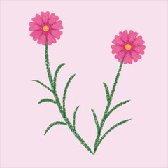 Wall Mural - a many  beautiful flowers design art doodle 