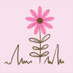Wall Mural - a many  beautiful flowers design art doodle 